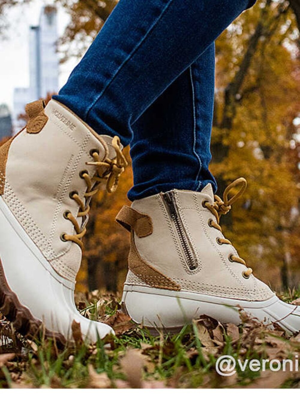 NEW Wolverine All Weather Ivory Torrent Waterproof Quilted Duck Boots NWT